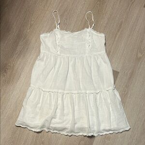 Aéropostale Square Neck Tiered Babydoll Lightweight Cotton Dress Sz Small